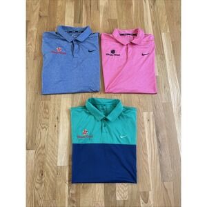 (3) Nike Dri‎ Fit Golf Polo Shirt Large - Fiesta Bowl Logo